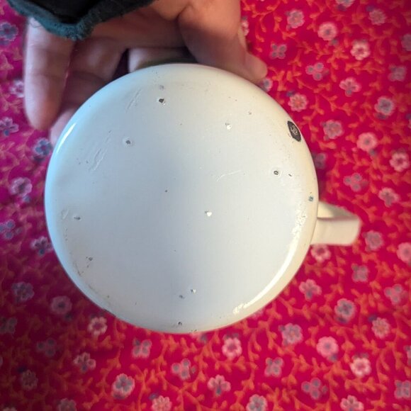 Vintage Enameled Metal Cup Mug Apple Fruit MCM Cottage Core Rustic - Picture 5 of 7